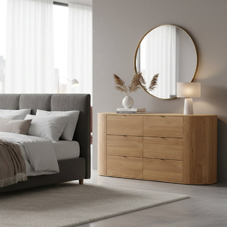   Modern European furniture - Natural Oak 6-Drawer Dresser - www.oroa.com | Oroa.com
