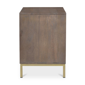   Modern European furniture - Gray Patterned 2-Drawer Nightstand - www.oroa.com | Oroa.com