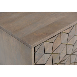   Modern European furniture - Gray Patterned 2-Drawer Nightstand - www.oroa.com | Oroa.com