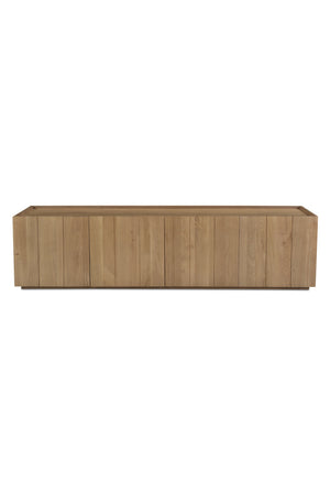   Modern European furniture - Natural Oak 4-Door Media Cabinet - www.oroa.com | Oroa.com