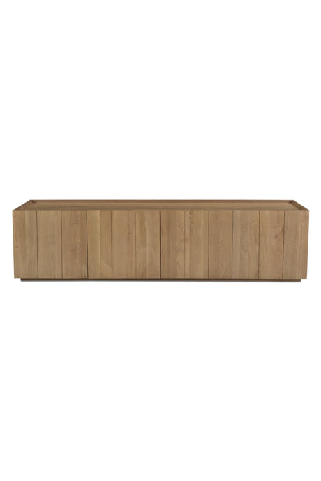   Modern European furniture - Natural Oak 4-Door Media Cabinet - www.oroa.com | Oroa.com