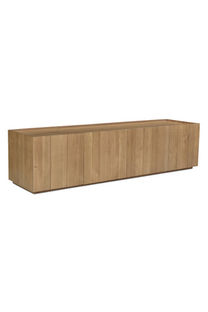   Modern European furniture - Natural Oak 4-Door Media Cabinet - www.oroa.com | Oroa.com