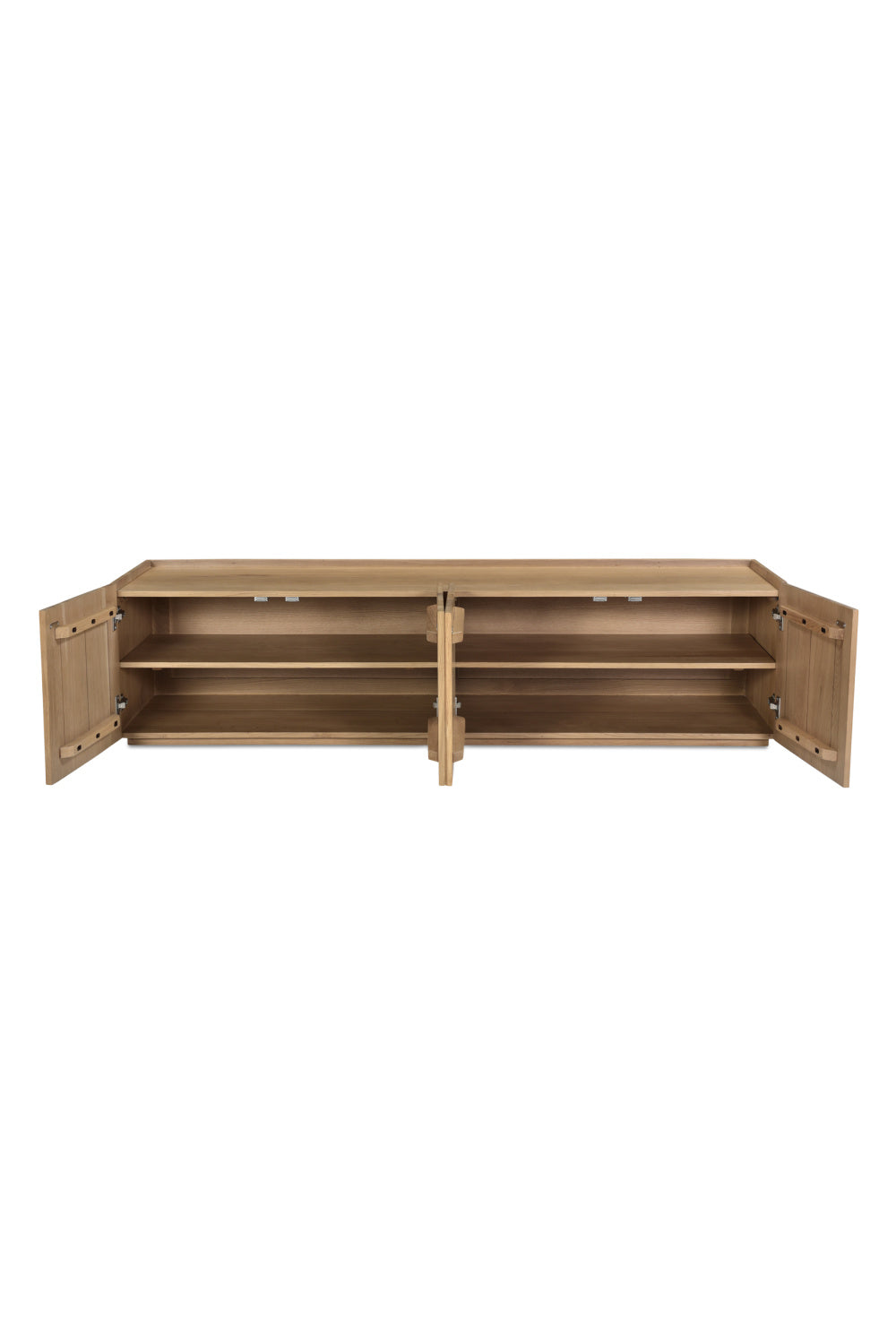   Modern European furniture - Natural Oak 4-Door Media Cabinet - www.oroa.com | Oroa.com