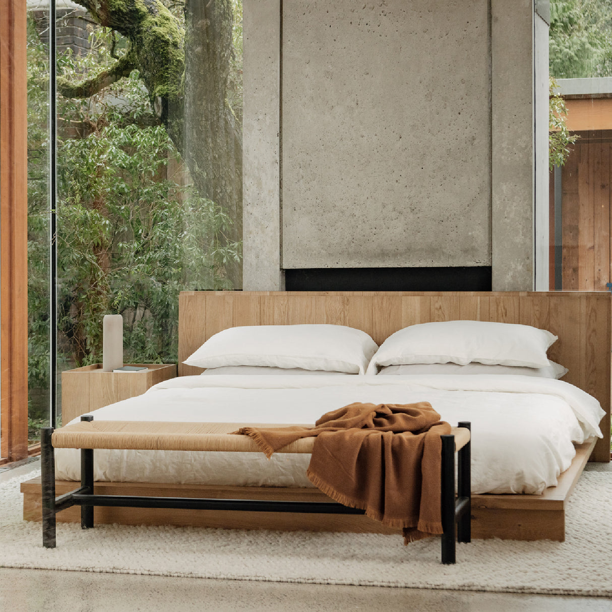   Modern European furniture - Solid Oak Wood Bed - www.oroa.com | Oroa.com