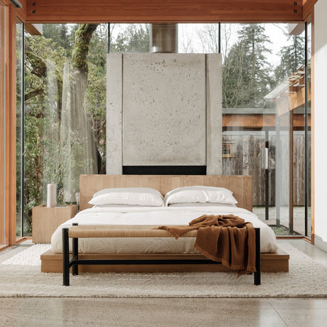   Modern European furniture - Solid Oak Wood Bed - www.oroa.com | Oroa.com