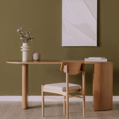   Modern European furniture - Natural Oak 3-Open Shelf Desk - www.oroa.com | Oroa.com