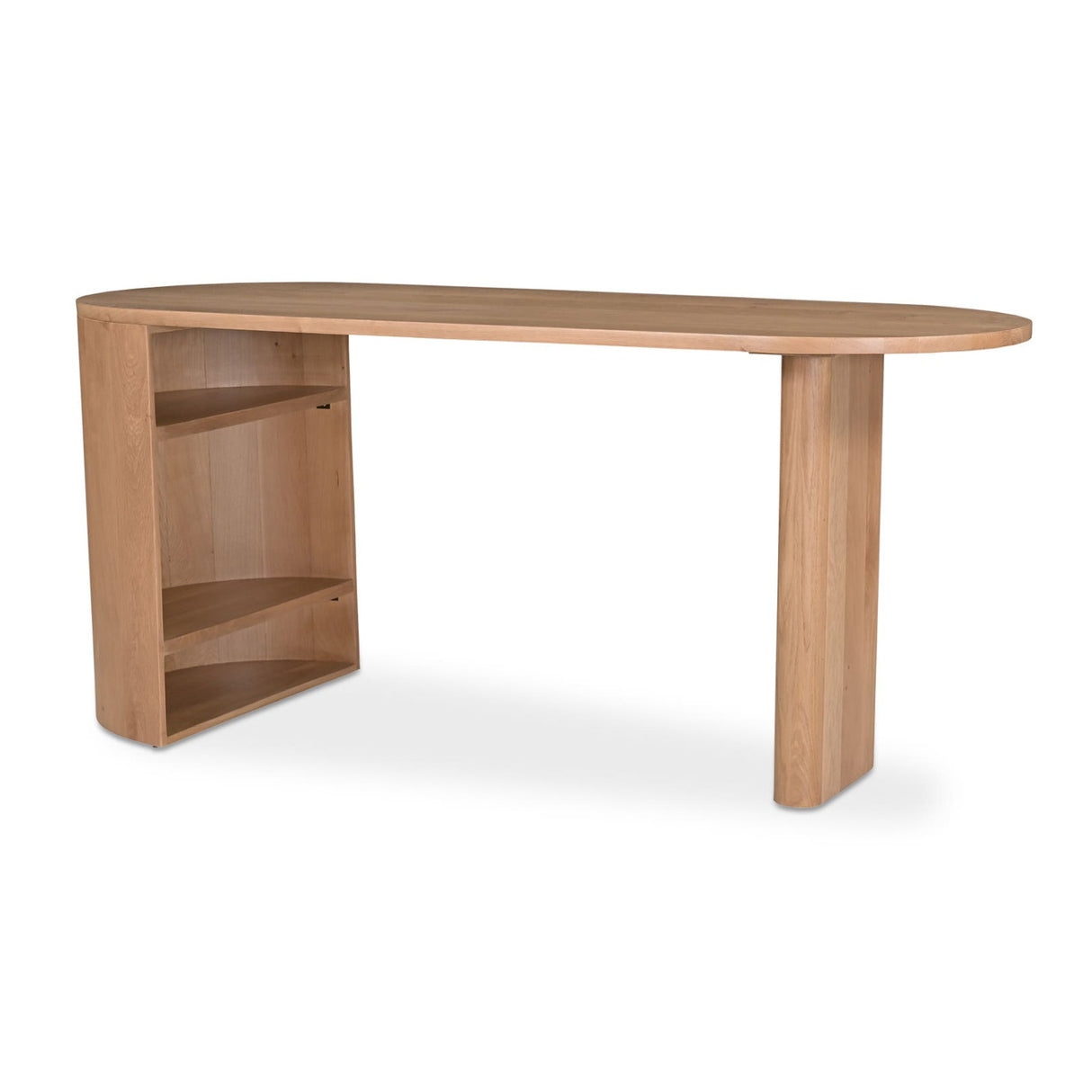   Modern European furniture - Natural Oak 3-Open Shelf Desk - www.oroa.com | Oroa.com