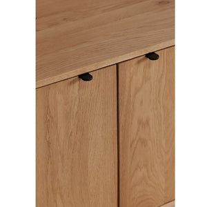   Modern European furniture - Natural Oak 3-Door Media Bench - www.oroa.com | Oroa.com