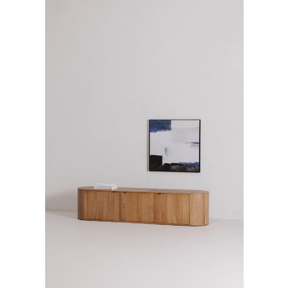   Modern European furniture - Natural Oak 3-Door Media Bench - www.oroa.com | Oroa.com