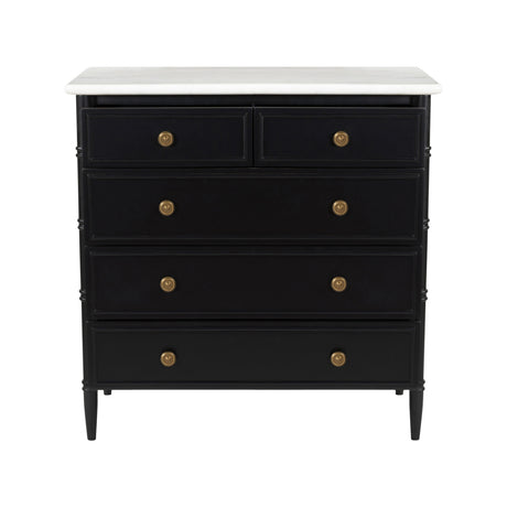   Modern European furniture - Black 5-Drawer Chest - www.oroa.com | Oroa.com