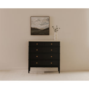   Modern European furniture - Black 5-Drawer Chest - www.oroa.com | Oroa.com