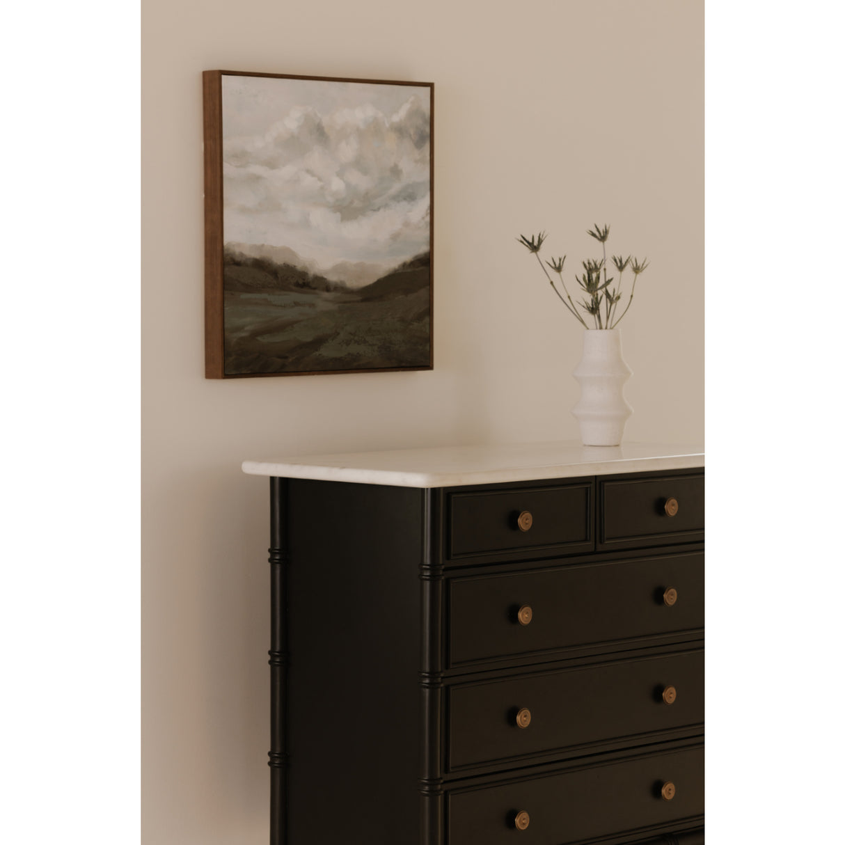   Modern European furniture - Black 5-Drawer Chest - www.oroa.com | Oroa.com