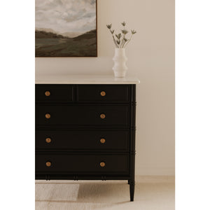   Modern European furniture - Black 5-Drawer Chest - www.oroa.com | Oroa.com