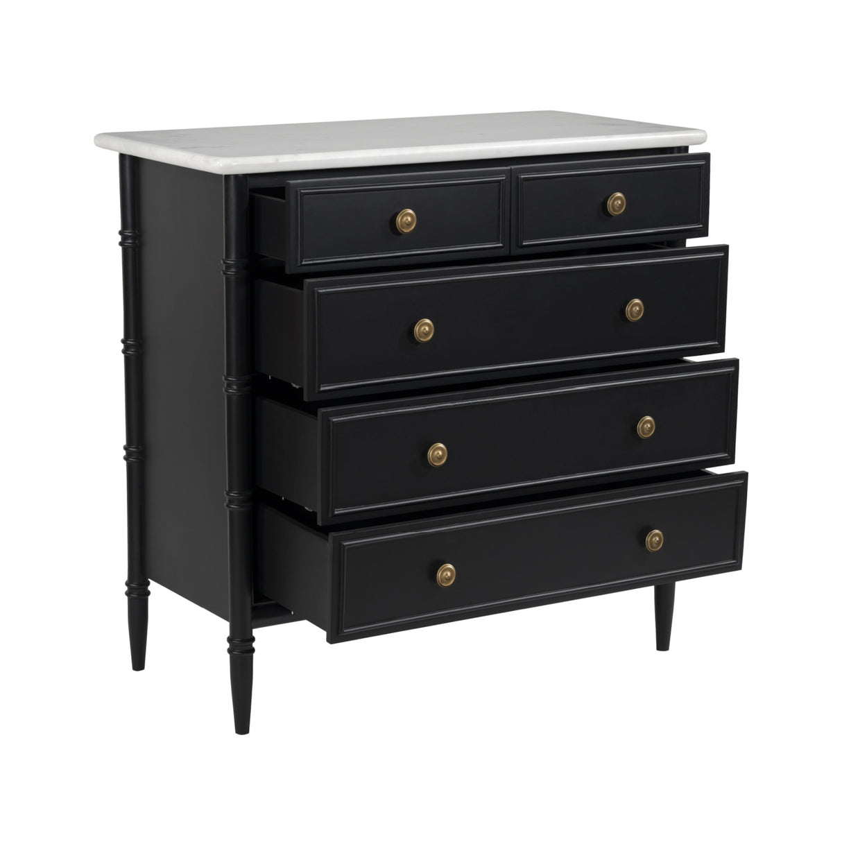   Modern European furniture - Black 5-Drawer Chest - www.oroa.com | Oroa.com