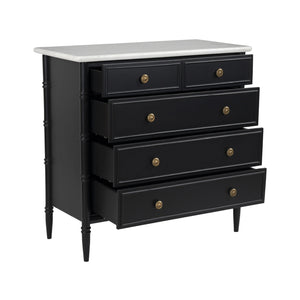   Modern European furniture - Black 5-Drawer Chest - www.oroa.com | Oroa.com