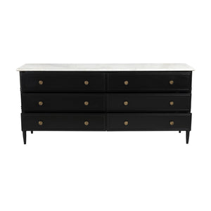   Modern European furniture - Black 6-Drawer Chest - www.oroa.com | Oroa.com