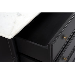   Modern European furniture - Black 6-Drawer Chest - www.oroa.com | Oroa.com