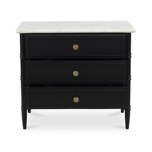   Modern European furniture - Black 3-Drawer Nightstand - www.oroa.com | Oroa.com