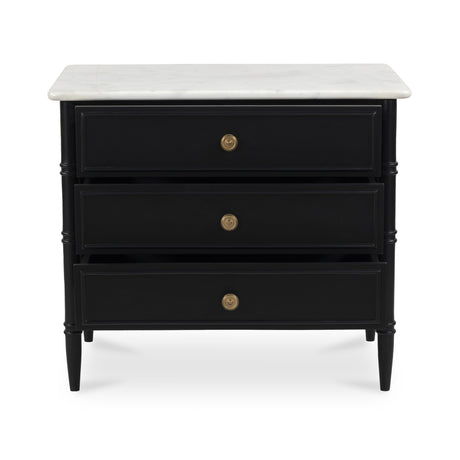  Modern European furniture - Black 3-Drawer Nightstand - www.oroa.com | Oroa.com