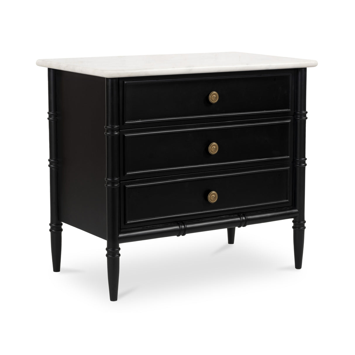   Modern European furniture - Black 3-Drawer Nightstand - www.oroa.com | Oroa.com