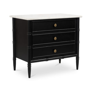   Modern European furniture - Black 3-Drawer Nightstand - www.oroa.com | Oroa.com