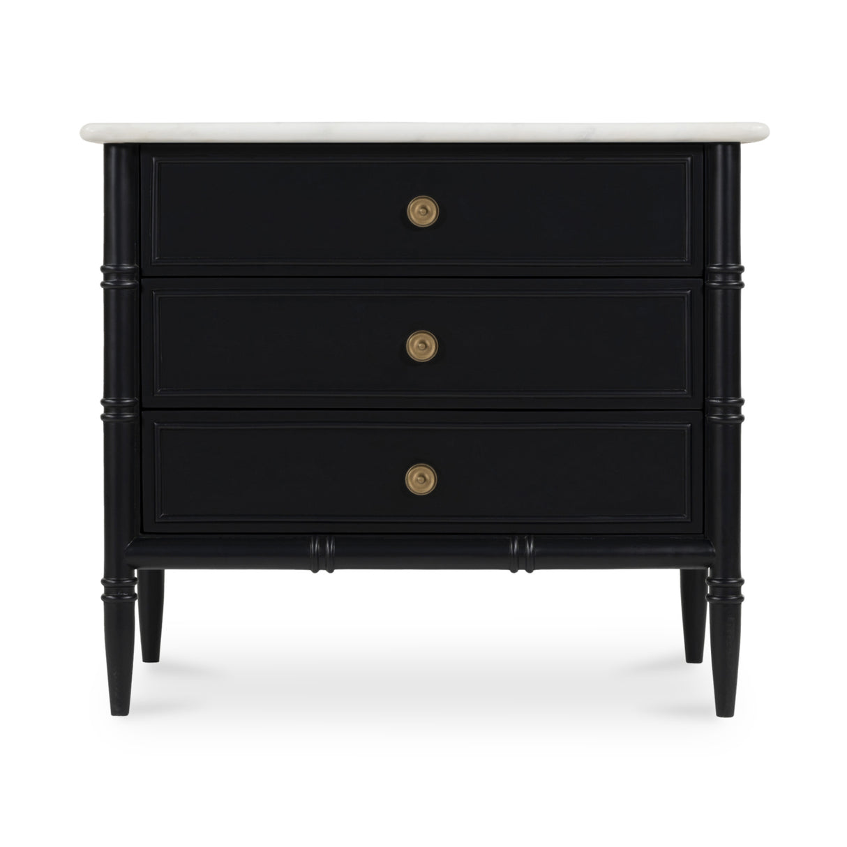   Modern European furniture - Black 3-Drawer Nightstand - www.oroa.com | Oroa.com