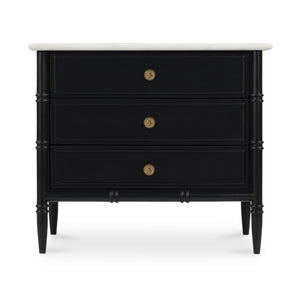   Modern European furniture - Black 3-Drawer Nightstand - www.oroa.com | Oroa.com