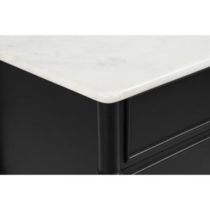   Modern European furniture - Black 3-Drawer Nightstand - www.oroa.com | Oroa.com