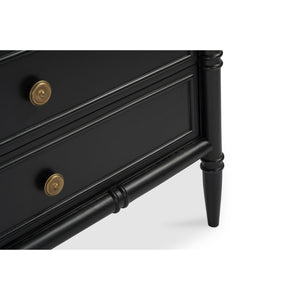   Modern European furniture - Black 3-Drawer Nightstand - www.oroa.com | Oroa.com
