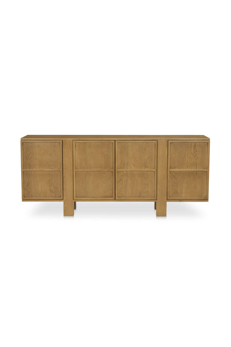   Modern European furniture - Japandi Oak 4-Door Sideboard - www.oroa.com | Oroa.com