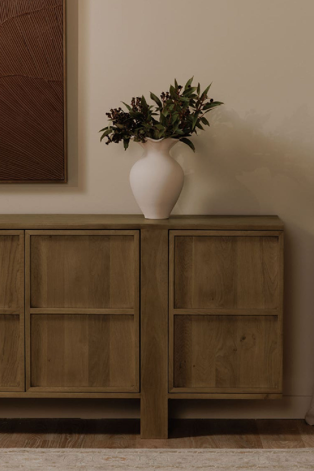   Modern European furniture - Japandi Oak 4-Door Sideboard - www.oroa.com | Oroa.com
