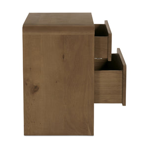   Modern European furniture - 2-Drawer Solid Oak Nightstand - www.oroa.com | Oroa.com