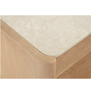   Modern European furniture - Marble Top Oak Nightstand - www.oroa.com | Oroa.com