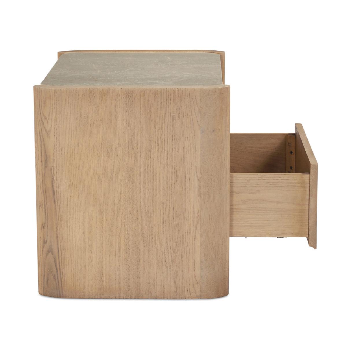   Modern European furniture - Marble Top Oak Nightstand - www.oroa.com | Oroa.com