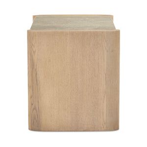   Modern European furniture - Marble Top Oak Nightstand - www.oroa.com | Oroa.com