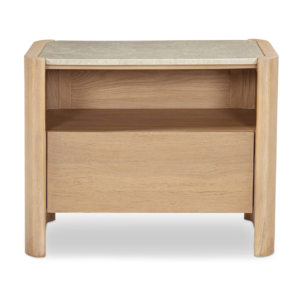   Modern European furniture - Marble Top Oak Nightstand - www.oroa.com | Oroa.com