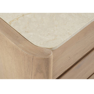   Modern European furniture - Marble Top Oak 6-Drawer Dresser - www.oroa.com | Oroa.com