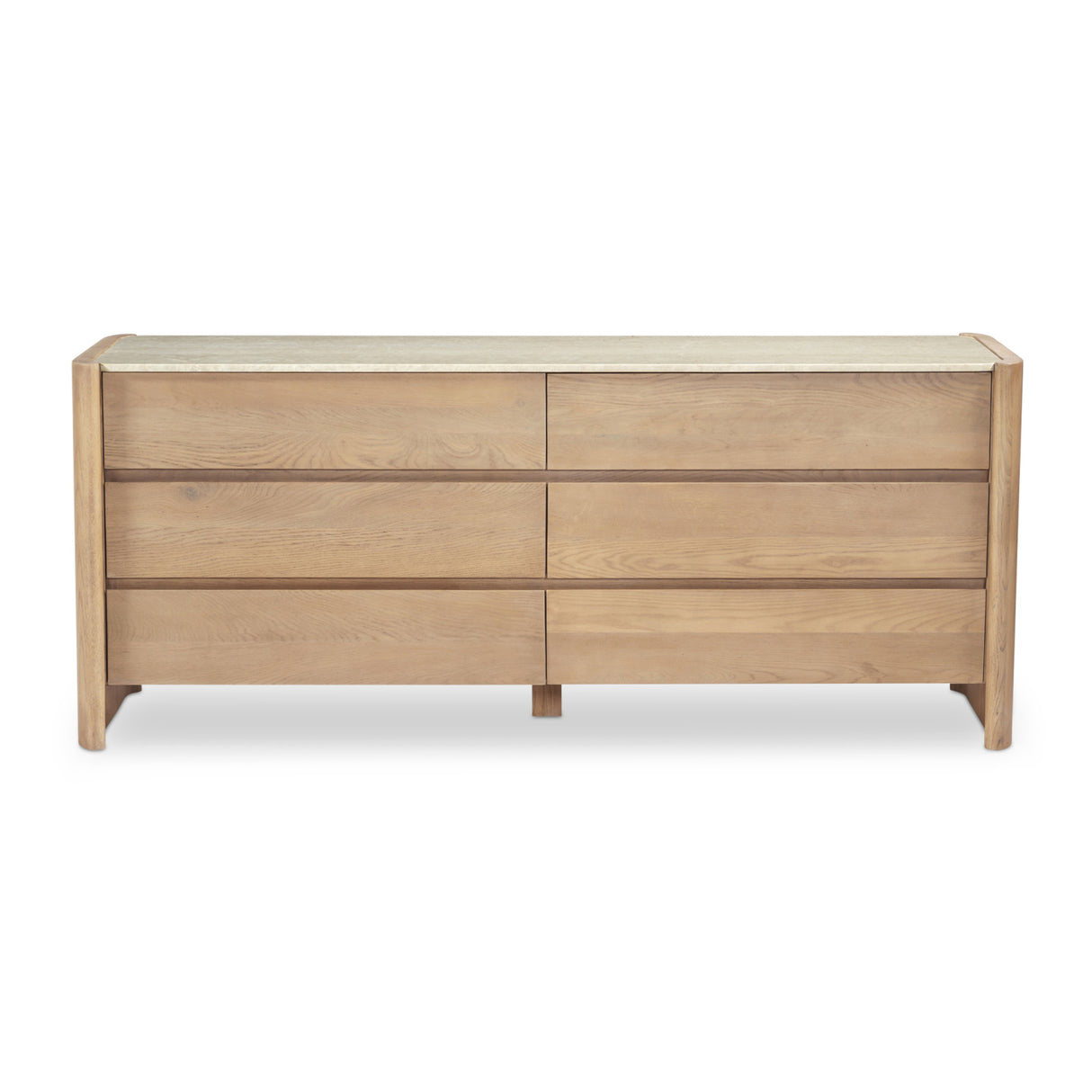   Modern European furniture - Marble Top Oak 6-Drawer Dresser - www.oroa.com | Oroa.com