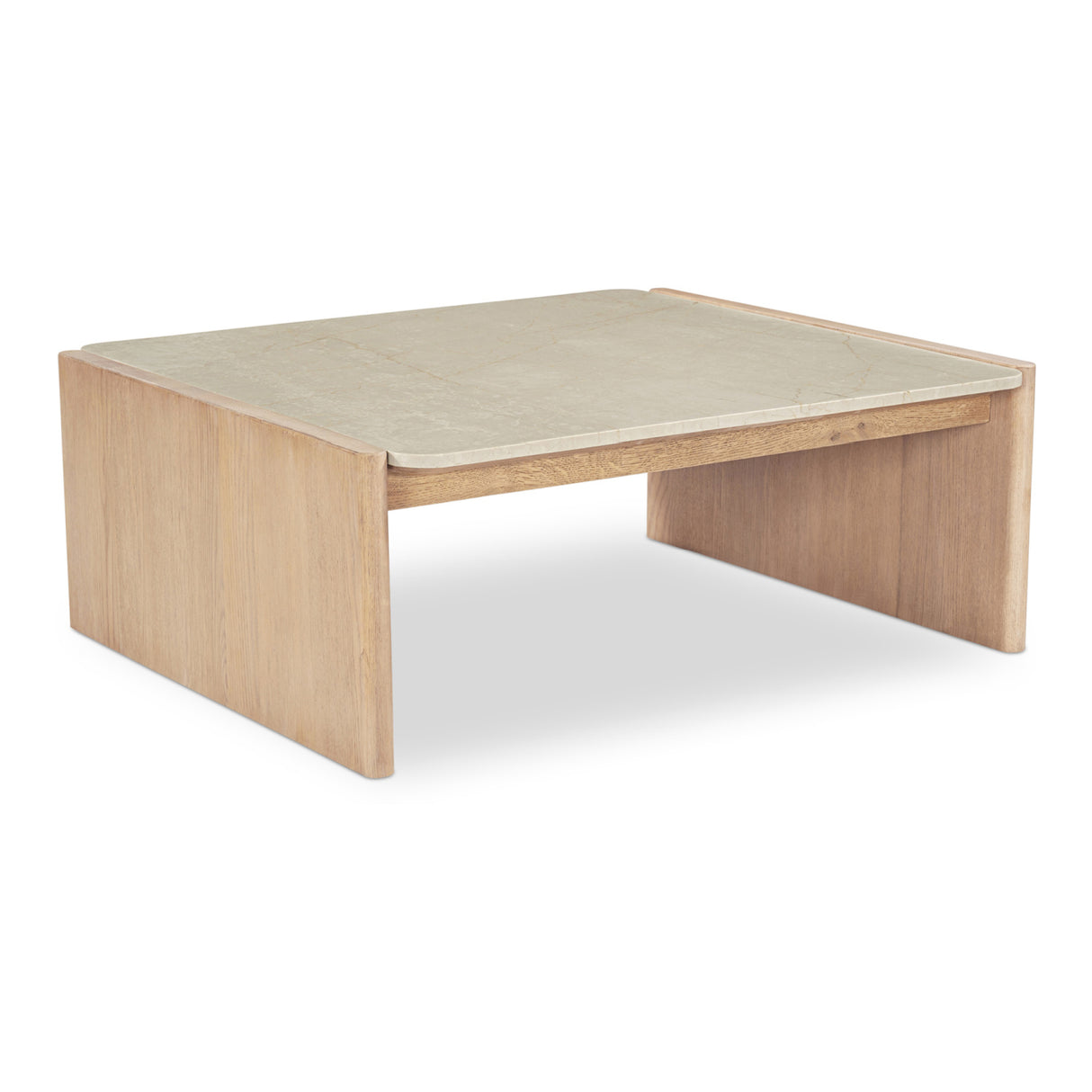   Modern European furniture - Marble Top Oak Coffee Table - www.oroa.com | Oroa.com