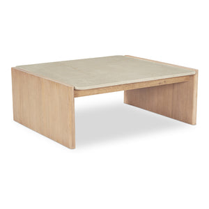   Modern European furniture - Marble Top Oak Coffee Table - www.oroa.com | Oroa.com