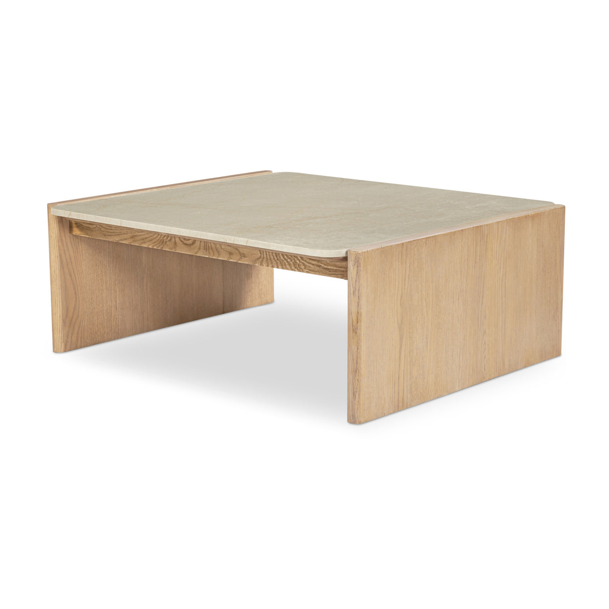   Modern European furniture - Marble Top Oak Coffee Table - www.oroa.com | Oroa.com