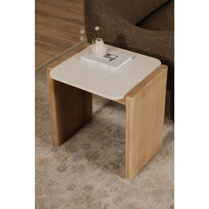   Modern European furniture - Oak-Framed Marble Side Table - www.oroa.com | Oroa.com
