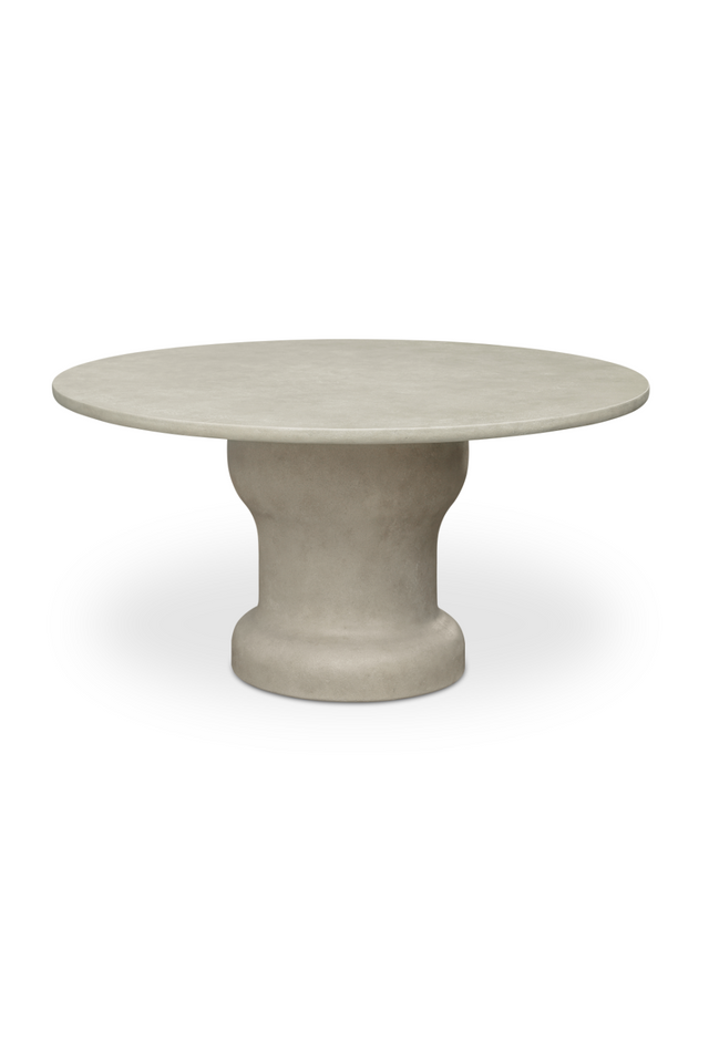 Modern European furniture - Cream Concrete Outdoor Dining Table - www.oroa.com