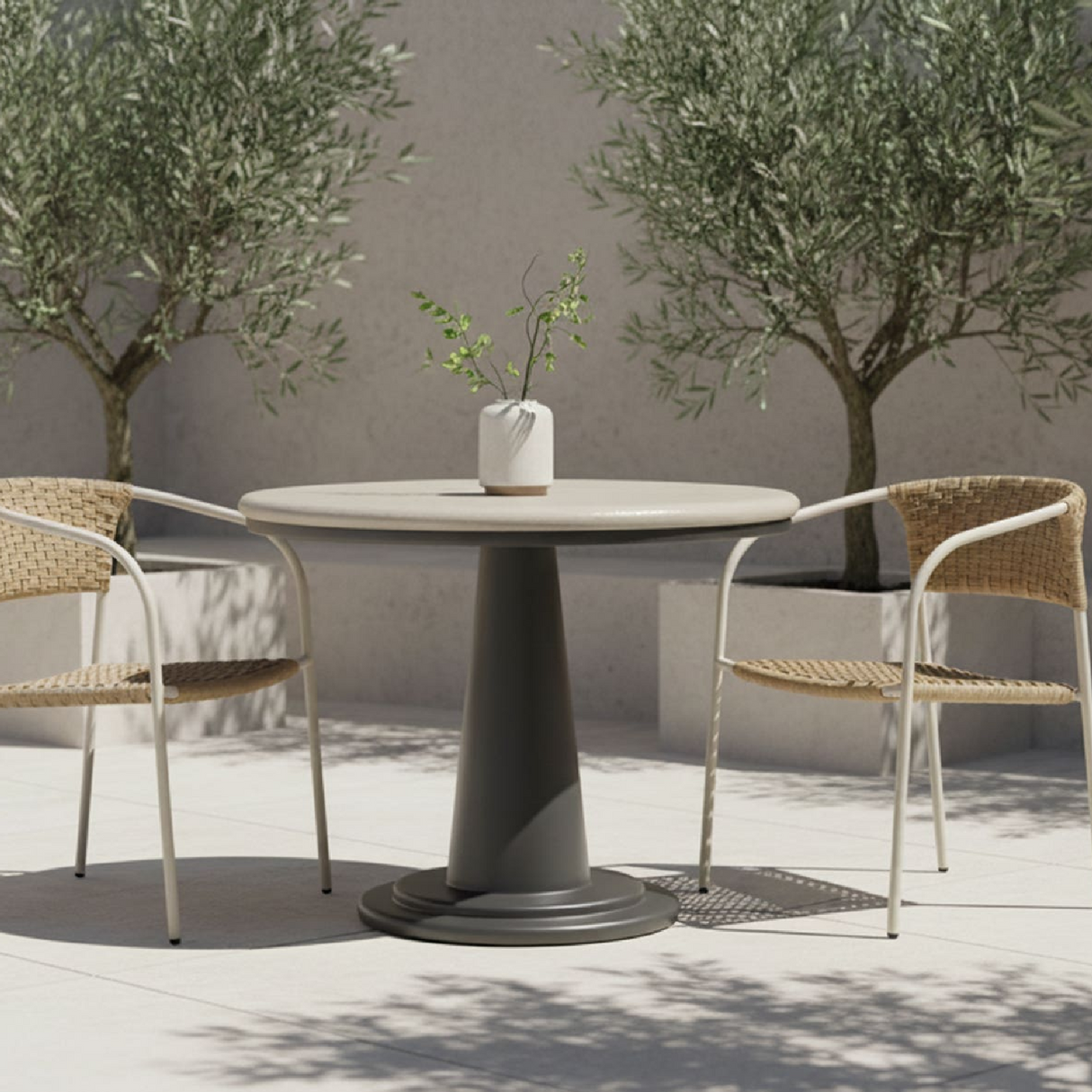   Modern European furniture - Round Concrete Outdoor Coffee Table - www.oroa.com | Oroa.com