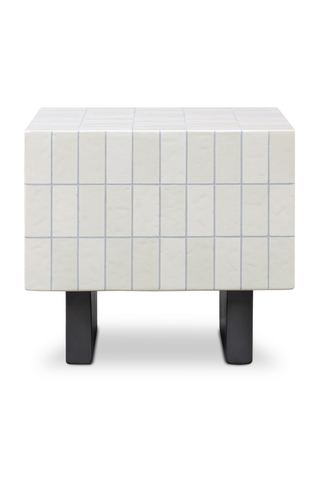 Modern European furniture - Glazed Concrete Outdoor Side Table - www.oroa.com