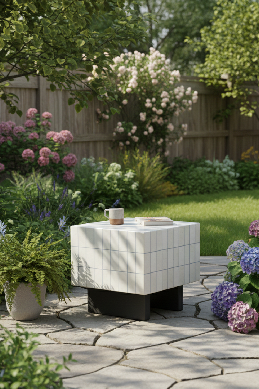   Modern European furniture - Glazed Concrete Outdoor Side Table - www.oroa.com | Oroa.com