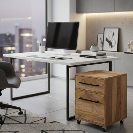   Modern European furniture - Wooden 2-Drawer Mobile Filing Cabinet - www.oroa.com | Oroa.com