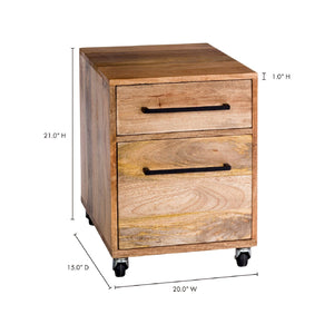   Modern European furniture - Wooden 2-Drawer Mobile Filing Cabinet - www.oroa.com | Oroa.com