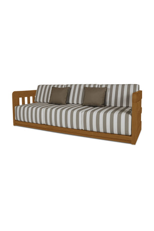  Modern European furniture - Stripe Cushioned Outdoor Sofa - www.oroa.com | Oroa.com