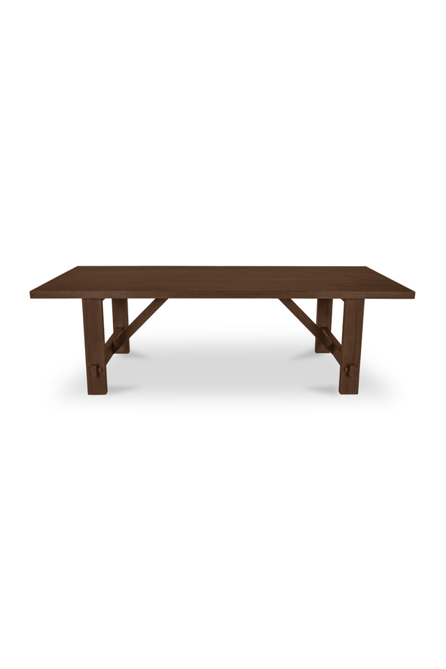 Modern European furniture - Slatted Teak Outdoor Dining Table - www.oroa.com